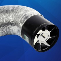 덕트팬 가정용 산업용 고기집 배기팬 환풍기 8인치 200mm, 옵션2. 블랙, 1개