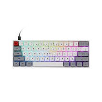 epomaker sk61 61 키 핫 스왑 가능 기계식 키보드 rgb 백라이트 nkro type-c 케이블 winmac gateron 광 스위치용, 옵티컬 블랙, 회색 흰색