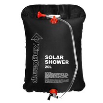KingCamp 휴대용 캠핑 샤워 20L/5갤런 태양열 샤워 가방 탈착식 호스 및 온오프 전환 가능한 샤워 헤드 포함 야외 사이클링 하이킹 해변 여행용