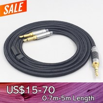LN007533 초점을위한 슈퍼 소프트 헤드폰 나일론 실드 케이블 Elex Elegia Stellia 3.5mm 핀, 1.6m, XLR 4 pole Male