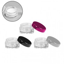 대용량마트 소분 투명 크림 화장품 공병 용기 100p GD-10425, 3g_블랙