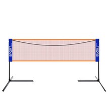 배드민턴네트 족구 휴대용 그물망 네트 지주대 세트, 6.1m국가표준복식표준랙+네트