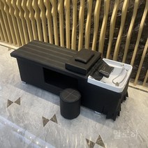 미용실 샴푸 의자 헤어샵 체어 이발소 샴푸대 바버샵 살롱 헤어, 스카이블루 + 온수기 + 순환기