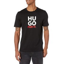 Hugo Boss 남성용 블록 로고 프린트 티셔츠 울트라 화이트 Medium