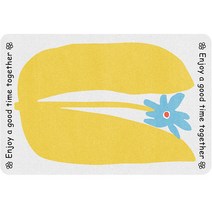 북유럽 디자인 빨아쓰는 규조토 발매트, 노란꽃