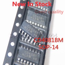 10개 CD4081BM CD4081 SMD SOP-14 로직 게이트 인버터 IC
