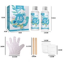 1:1 AB 에폭시 수지 접착제 키트 투명한 무취 크리스탈 높은 경화제 황변 방지 DIY 보석 만들기 용품, 04 25mlx2