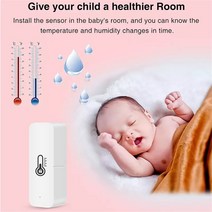 Smart Wifi Temperature And Humidity Sensor Indoor Hygrometer Thermometer Life Control Support Alexa, 한개옵션0