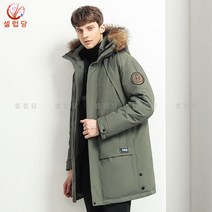 셀럽당 남자 패딩 겨울 하프 기장 퍼 칼라트렌드 방한 코트