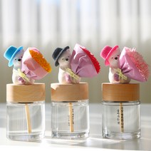 선물하기 좋은! 은혜갚는곰돌이 100ml 대용량디퓨저 자체제작석고스틱 발향UP 은은한 향 감성적인 무드를 품은 클로버디퓨저, 클린코튼