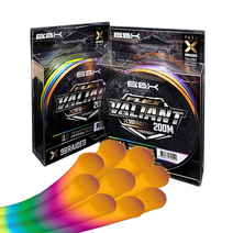 8합사 PE라인 오색 합사줄 멀티컬러 루어 원투 낚시줄, 1.2호