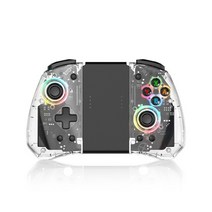 YS41 RGB 다채로운 투명 스위치 블루투스 컨트롤러 무선 조이패드 게임 패드 조이스틱 지원 진동 6 축, 01 YS41