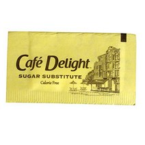Café Delight Zero Calorie Sweetener Packets with Sucralose Sugar Substitute Sugar Alternative Yel, 1