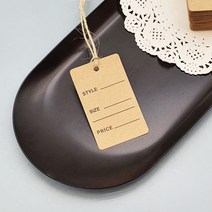크라프트 의류 택 100p 종이택 포장택 마끈 라벨 상품택