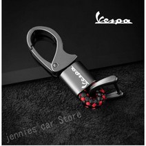 베스파GTS125 피아지오 베스파 프리마베라 150 스프린트 GTS 300 ie LXV 125 200 용 오토바이 금속 키 체인 개인 맞춤형 액세서리, Black And Red