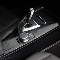 BMW 4시리즈 F32 기어 테두리 카본 데칼스티커, 아이버튼(화이트)