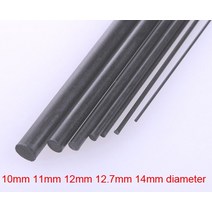 카본 큐대 당구채 10mm 탄소 섬유 바 단단한 막대 diy 모델 비행기 보강재 흑연 샤프트 3D 프린터 롤러, 01 500mm_04 12.7mm