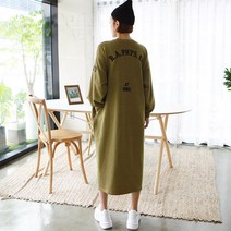 갠소 레터링 자수 포켓 원피스
