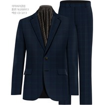 이럭셔리클럽 제일모직 골든텍스 카스텔다리오 추동복 체크무늬 2피스 맞춤 양복 SU200913