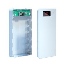 A6 LCD 디스플레이 DIY 6x18650 배터리 케이스 전원 뱅크 쉘 휴대용 외부 상자 배터리 PowerBank Protector, 하얀색