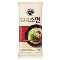 CJ 백설 소면 멸치 잔치 비빔 열무 국수 골뱅이무침 오징어볶음 가족 식사 홈파티 음식 900g, 2개