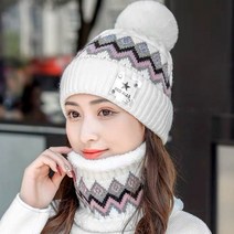 반야스토리 겨울 여성 니트 넥워머 모자 따뜻한 방한 스키장 등산 낚시 캠핑 복면 목토시 골프