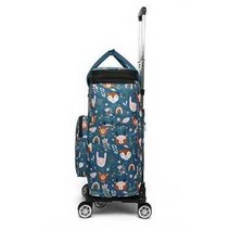 보냉가방 캐리어 캠핑 아이스박스 카트 낚시캐리어, 블랙 은박지 안감 투인원 확장 버전