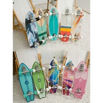 스케이트보드 서핑보드 페달프리 빅피쉬 브러쉬, (B7스프링브릿지)29인치-아보카도그린