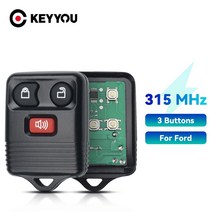 KEYYOU 교체 자동차 키 315MHZ 3 버튼 포드 열쇠가없는 항목에 적합 원격 제어 Fob 리모콘 송신기, [02] 3 buttons 315mhz