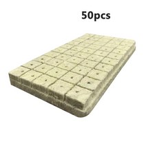 50pcs 흙 심기 스폰지 정원 스타터 큐브 성장 농업 암면 플러그 흙이없는 문화 기판 도구 3 크기, 25x25x25