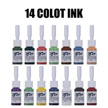 벼루 필방 40 색 문신 잉크 5ml 전문 바디 페인팅 영구 메이크업 안전 안료 영원한 드롭 배송