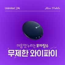 [앨리스와이파이] 포켓와이파이 무제한 에그 국내 휴대용 공유기 LTE 라우터