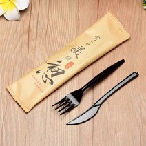 빈티지 디저트 커트러리 포크 나이프 일회용 식기 세트 양식 스테이크 월병 피자 배달 두꺼운 플라스틱 케이크 티슈, 20 종이커버칼하이 단5천 세트