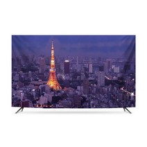 TV 대형 벽걸이 티비 커버 가림막 가리개 덮개 6종 32-86인치 모니터 커버 도시 풍경, 40인치