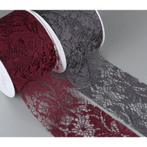 [수입리본] 플로렌스 레이스리본/장식리본/넓은 레이스/크리스마스데코, 화이트