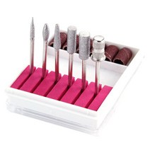 세신드릴 큐티클제거 드릴 비트 세트 전문 전기 네일 머신 매니큐어 도구 교체 파일용 샌딩 밴드 6 개, 1 Set, 01 1 Set