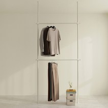 DP H형 벽행거 튼튼행거, 블랙 1단