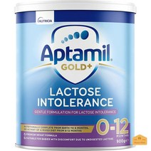 압타밀 골드+ 유당 불내증 아기 유아용 조제 분유 생후 12개월까지 유당 없음 900g., 상품선택