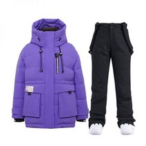 스키복 보드복 남자 여자 공용 이월 화이트 덕 다운 스키 재킷 여성 겨울 따뜻한 스노우 보드 의류 방수 야외 + 바지 브랜드