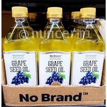 노브랜드 포도씨유 1리터 X 3개 대용량 NOBRAND GRAPE SEED OIL 1L X 3, 1