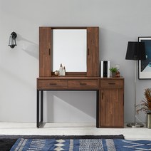 [리코디자인] 케이시 수납형 화장대세트 입식화장대, 멀바우