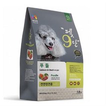 목우촌 전연령용 오리 펫9단 푸들 전용사료, 22개, 1.8kg