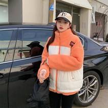 MOSAIRATION여성용 하이넥 숏 패딩 겨울 경량 점퍼
