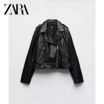 자라 ZARA 봄과 가을 여성 소프트 라이더 오토바이자켓 짧은 모조 가죽 자켓 3427830