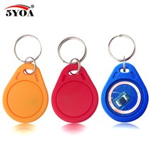 rfid리더 20 개 13.56MHz IC M1 S50 Keyfobs 태그 RFID 키 배지 카드 토큰 출석 관리 체인 ABS 방수, [02] 20 pieces