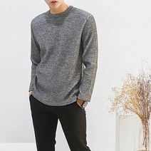 더맨쉽 소프트 데일리 골지 오버핏 라운드 니트 DLTWT23005