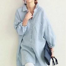 여자 모임룩 코디 스타일리쉬한 셔츠 오버핏 롱셔츠