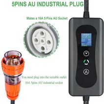 전기차충전기설치 가정용전기차충전기 완속충전기 케이블 휴대용 타입 2 EV 자동차 16A 3, 1.11KW White-16A Plug - Type2