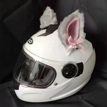 2 개쌍 크리 에이 티브 귀여운 오토바이 헬멧 봉제 고양이 귀 벨 모토 크로스 헬멧 장식 스티커 액세서리 cosplayer 스타일링, 두 개의 회색 분홍색 귀