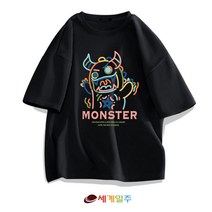 세계일주 여름 남녀공용 편한 순면 반팔 루즈핏 라운드 반팔티 티셔츠 HIUER-35REGJHUI